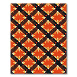 Vibrant Orange Diamond Geometric Southwestern Rug