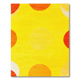 Vibrant Yellow Orange Overlapping Circles Area Rug