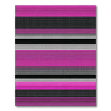 Bold Pink Black Stripe Geometric Rug