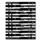 Black and White Bold Geometric Abstract Black White Area Rug