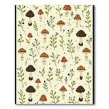 Boho Chic Multi-color and Patterns Whimsical Mushroom Forage Area Rug