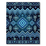 Heritage Tribal Blue and Teal Navy Blue Heritage Tribal Area Rug
