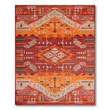 Red Southwestern Geometric Area Rug