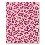 Pink Leopard Print Tufted Area Rug