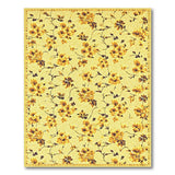 Vintage Yellow Floral Area Rug