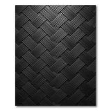 Black Woven Geometric Area Rug