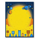 Retro Pixel Cosmic City Area Rug