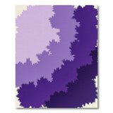 Purple Fractal Abstract Area Rug