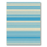 Blue and Teal Blue Teal Striped Geometric Area Rug