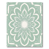 Mint Green Mandala Floral Area Rug