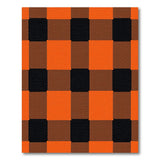 Orange Black Buffalo Plaid Rustic Farmhouse Area Rug