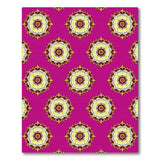 Vibrant Pink Mandala Geometric Area Rug