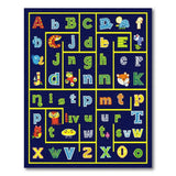 Alphabet Maze Kids Rug with Cute Animals