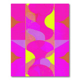 Multi-color and Patterns Vibrant Pink Yellow Geometric Abstract Area Rug