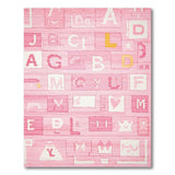 Playful Pink ABC Alphabet Kids Area Rug