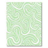 Green Mint Green Wavy Abstract Area Rug