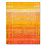 Sunset Gradient Geometric Woven Rug