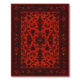 Red Traditional Persian Red Floral Traditional Persian Area Rug