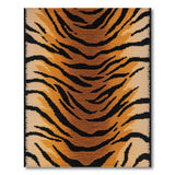 Orange Bold Orange Tiger Stripe Area Rug