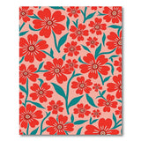 Vibrant Red Floral Bloom Area Rug
