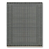Black White Geometric Woven Border Rug