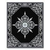 Ornate Black White Mandala Area Rug