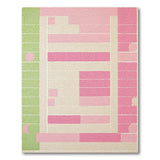 Modern Pink and Mint Geometric Area Rug