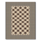 Beige Brown Diamond Plaid Area Rug