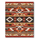 Southwestern Red Geometric Area Rug