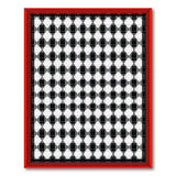 Bold Black White Diamond Geometric Area Rug
