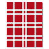 Bold Red White Plaid Area Rug