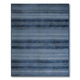 Indigo Striped Woven Area Rug