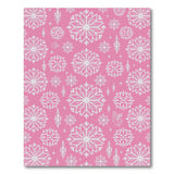Pink Snowflakes Geometric Area Rug