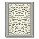 Scattered Fish Coastal Area Rug