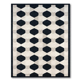Geometric Modern Black White Geometric Diamond Area Rug