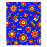 Kids Emergency Vehicles Cartoon Pattern Rug