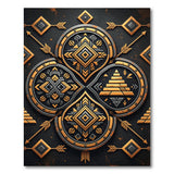 Gold Silver Heritage Tribal Medallion Rug
