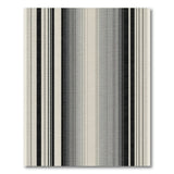 Black and White Geometric Modern Black White Gradient Stripe Area Rug