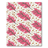 Vibrant Pink Leaf Speckle Area Rug