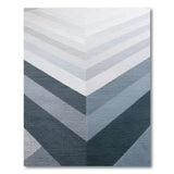 Modern Grey Chevron Striped Area Rug