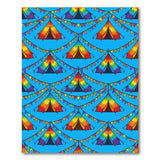 Rainbow Tie-Dye Tent Kids Area Rug