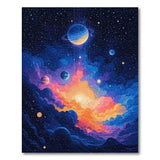 Vibrant Cosmic Nebula Area Rug