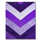 Purple Chevron Zigzag Shag Rug