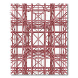 Geometric Modern Red Red Geometric Lattice Area Rug