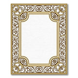 Ornate Gold Filigree Floral Area Rug