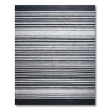 Geometric Modern Black and White Black White Horizontal Striped Area Rug