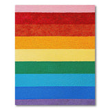 Vibrant Rainbow Striped Shag Area Rug