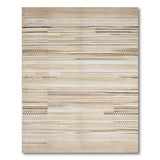 Beige Neutral Striped Textured Area Rug