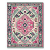 Teal Pink Heritage Tribal Area Rug