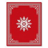 Red Snowflake Greek Key Area Rug